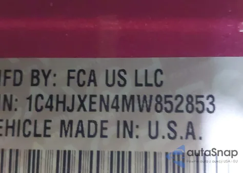 2021 Jeep Wrangler Unlimited Sahara 4X4 из США, поврежденный, VIN 1C4HJXEN4MW852853